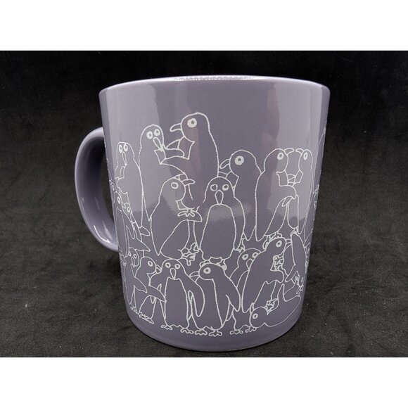 Vtg Mug Taylor & NG white Penguins on Purple tone San Francisco Japan - Picture 10 of 16